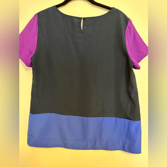 J Crew Navy Block style blouse - Size s - Picture 2 of 5